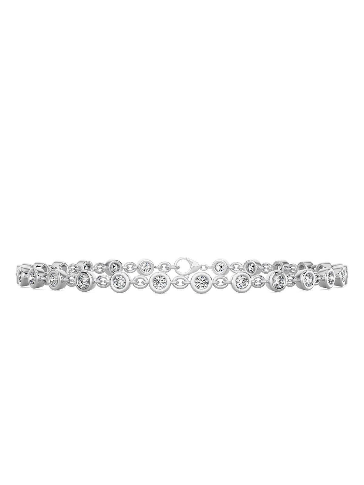 Round Diamond Bezel Bracel