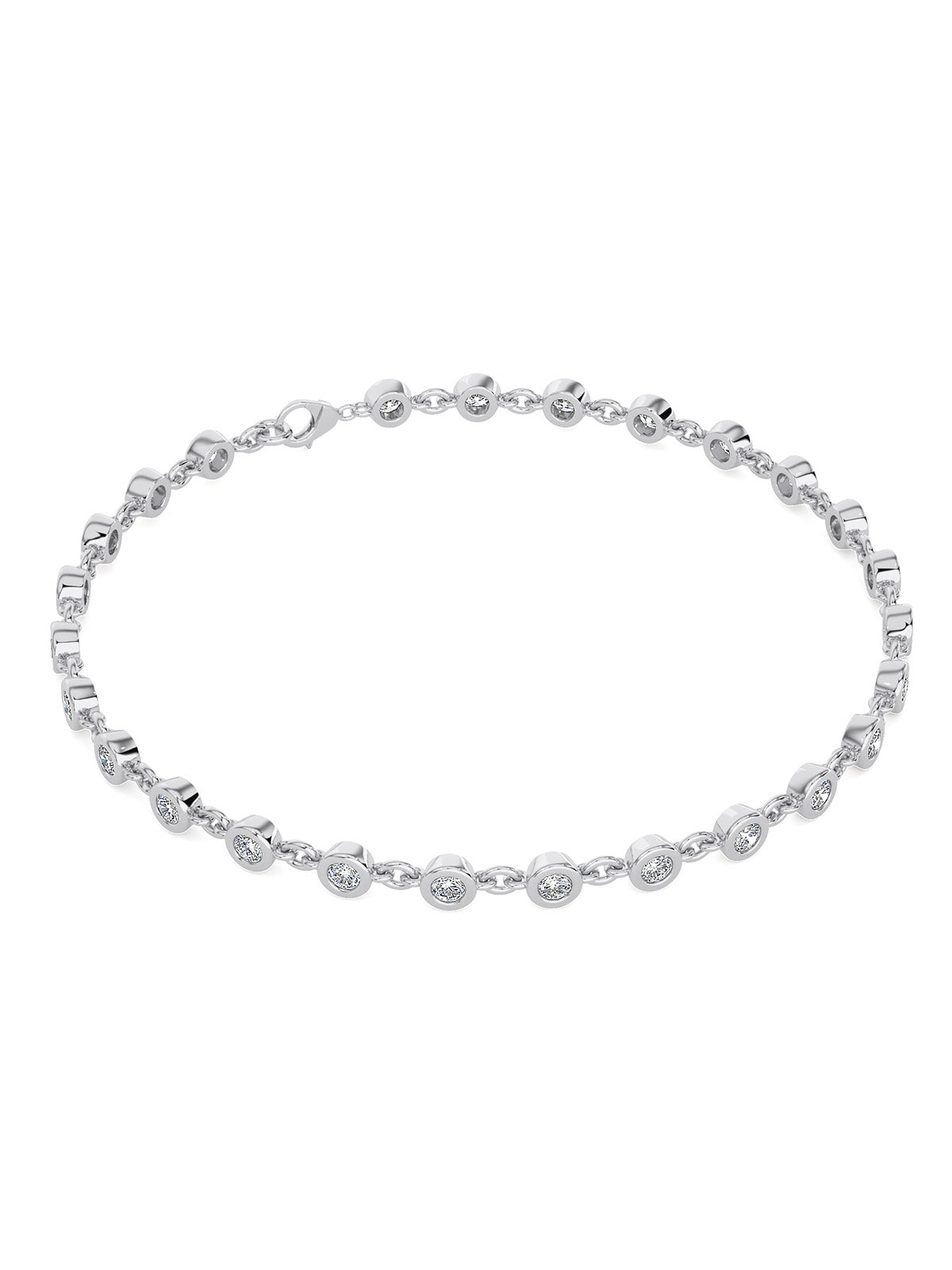 Round Diamond Bezel Bracel