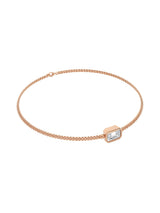 East/West Emerald Unisex Chain Bracelet