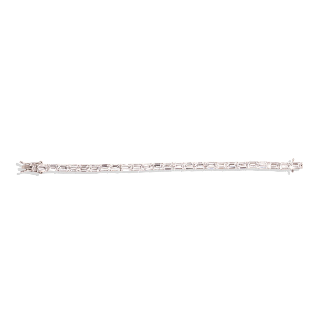 Emerald Straight Cut Tennis Bracelet