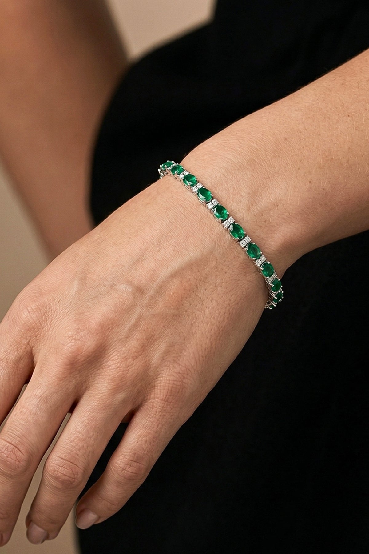Emerald Cut Gemstone Tennis Bracelet