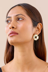 Cavana White Duo Studs