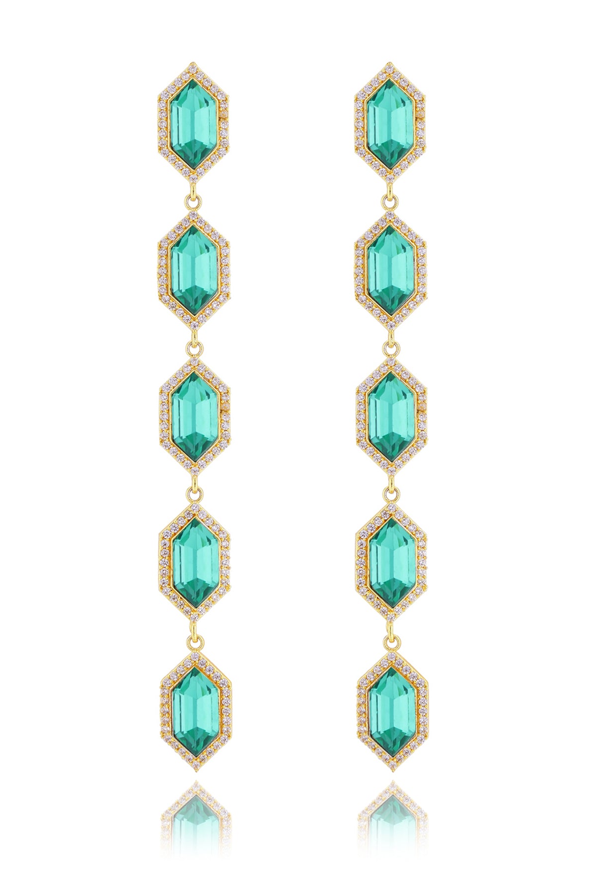 Cavi Emerald Dangler Earrings