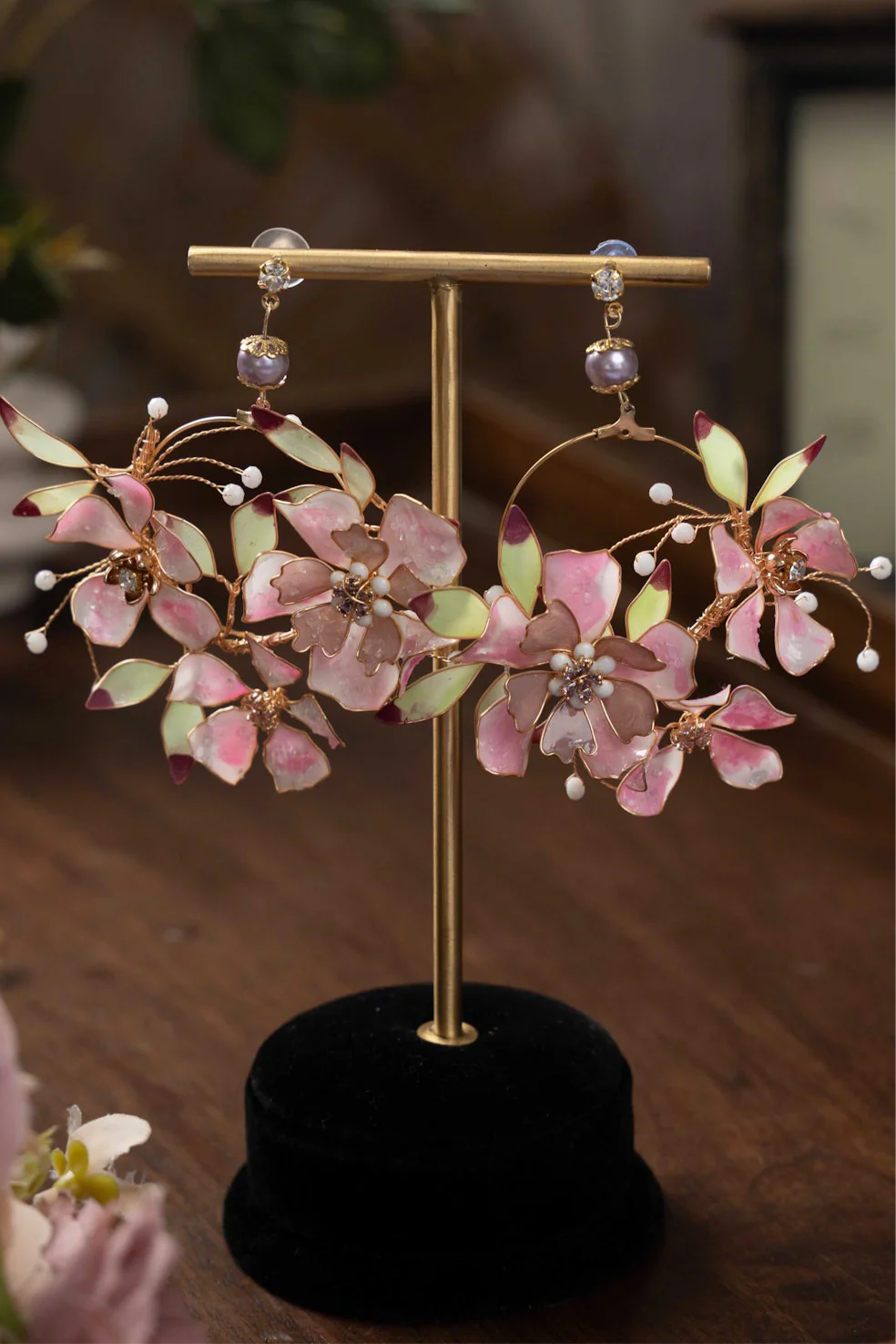 Enchanted Blush Danglers