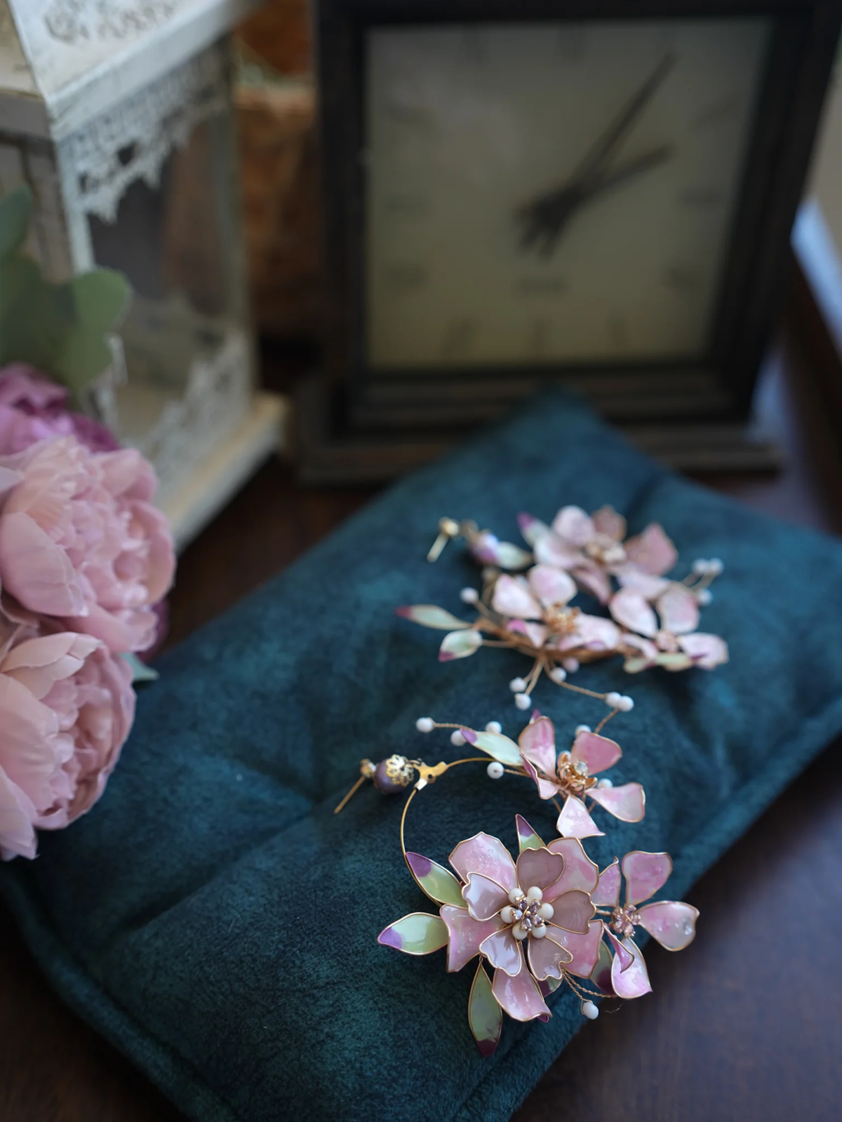 Enchanted Blush Danglers