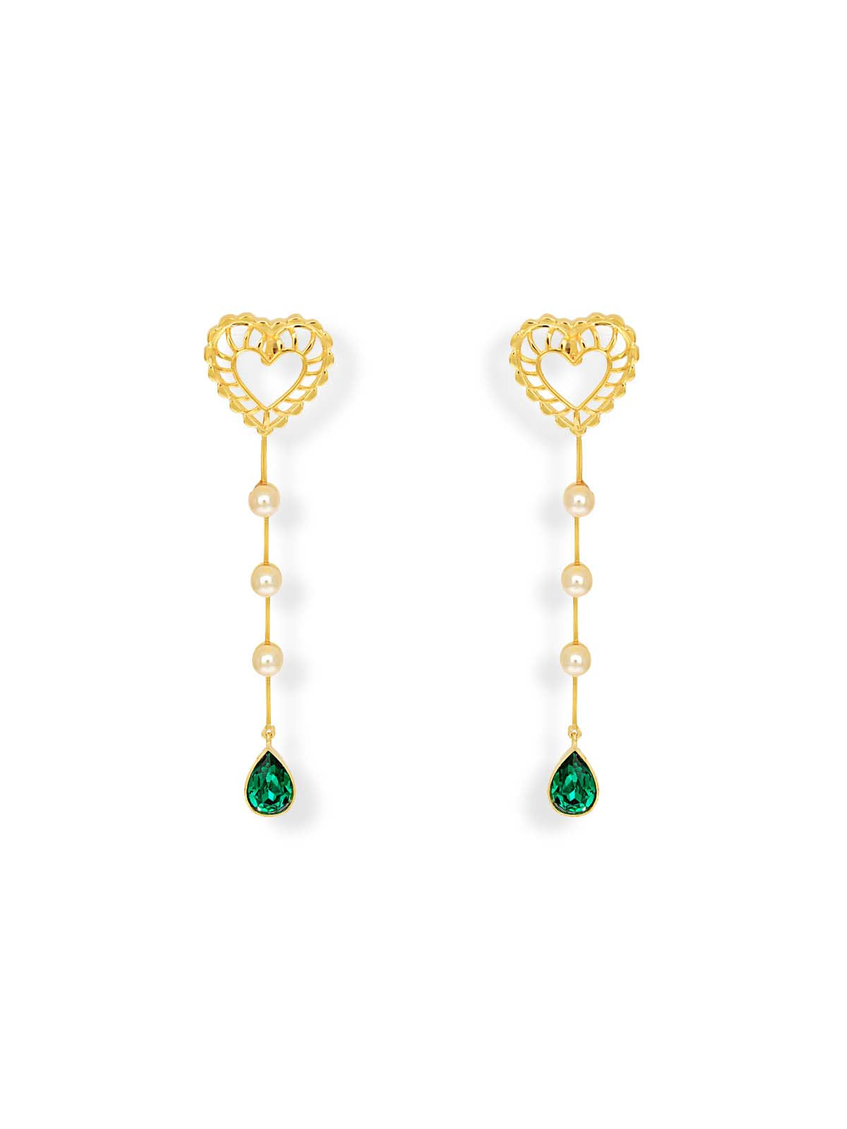 Aditi Rao Hydari in Heart Drop Danglers