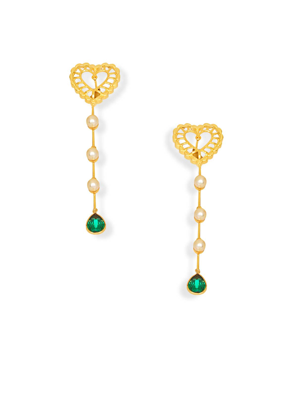 Aditi Rao Hydari in Heart Drop Danglers