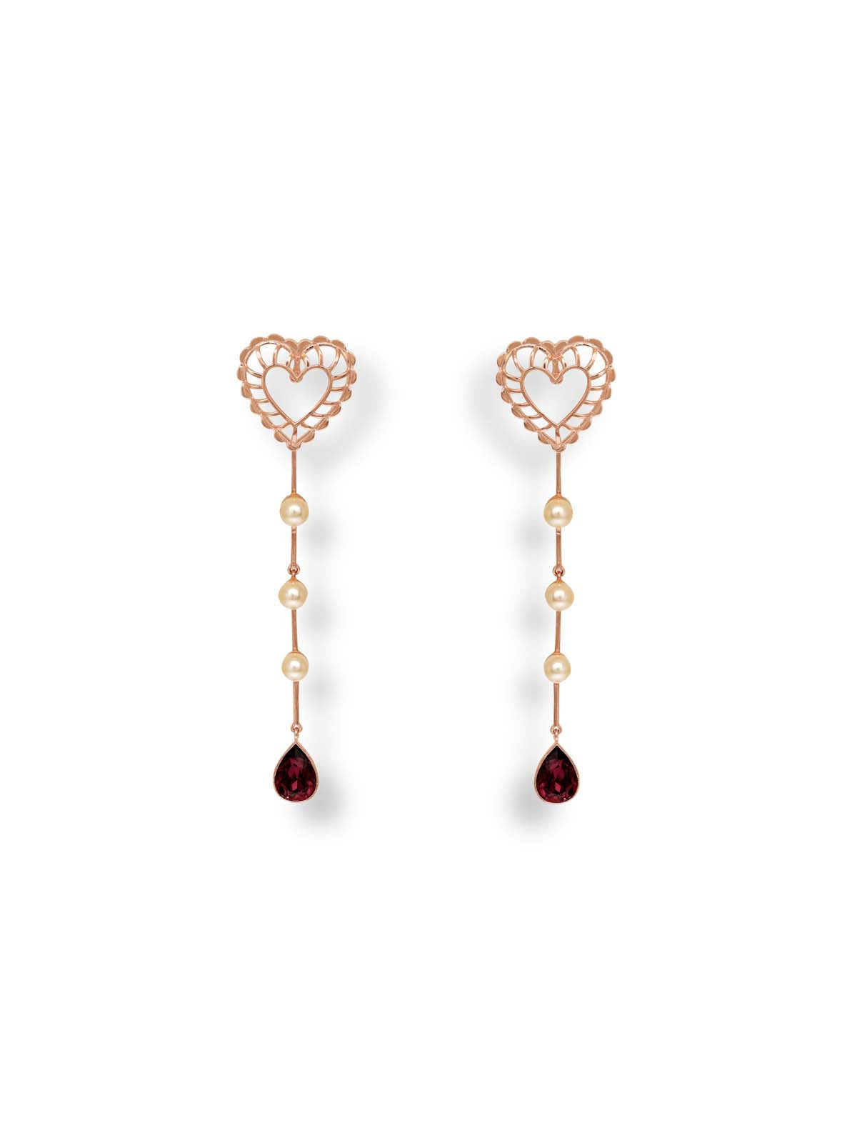 Aditi Rao Hydari in Heart Drop Danglers