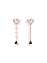 Aditi Rao Hydari in Heart Drop Danglers