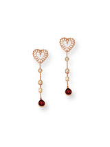 Aditi Rao Hydari in Heart Drop Danglers