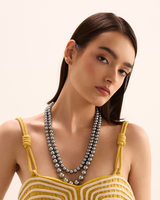 Dark Silver Layered Necklace