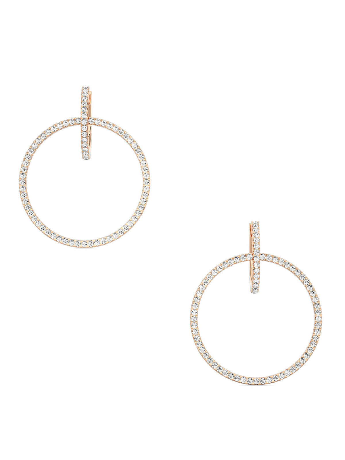Full Circle Diamond Drop Hoops