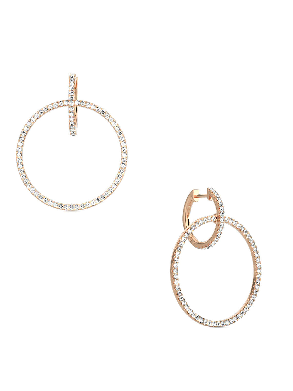 Full Circle Diamond Drop Hoops