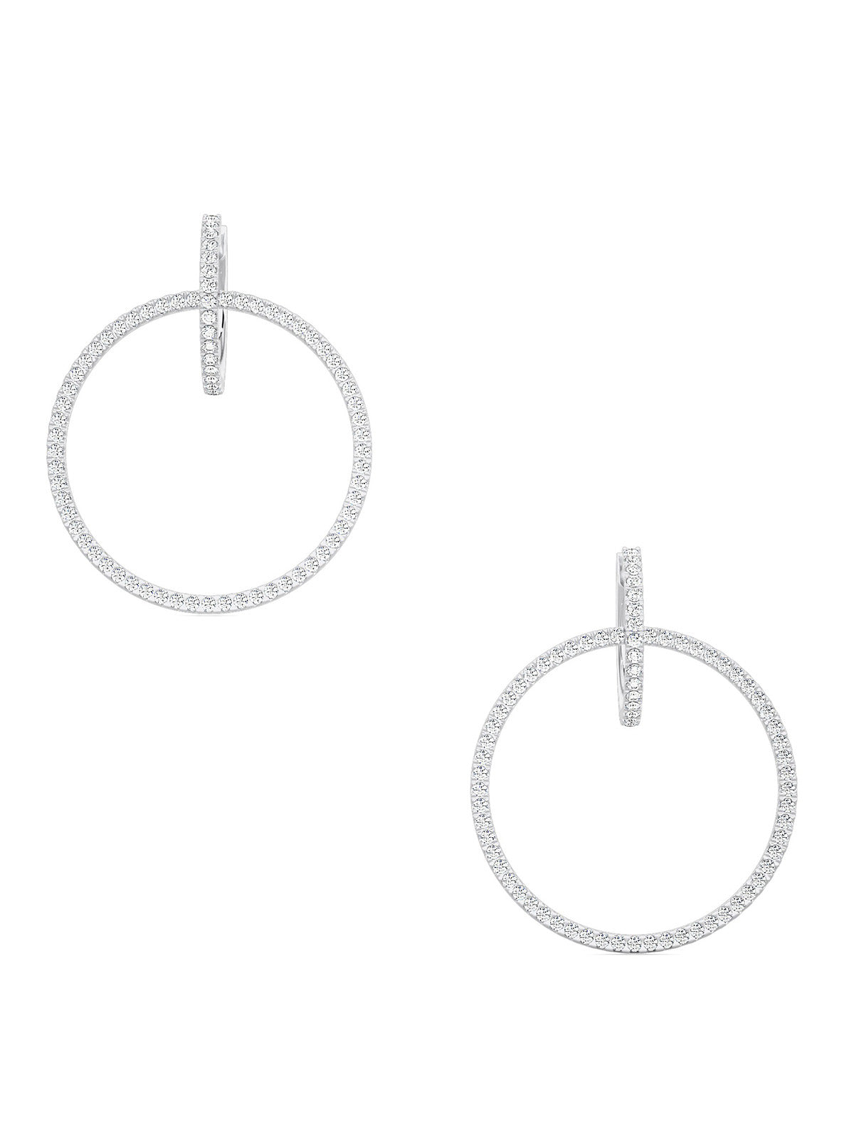 Full Circle Diamond Drop Hoops