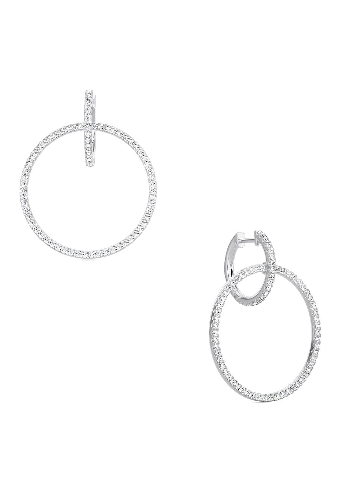 Full Circle Diamond Drop Hoops