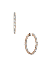 Classic Diamond Double Side Hoops