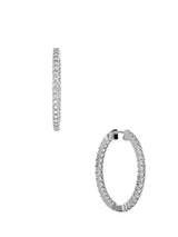 Classic Diamond Double Side Hoops