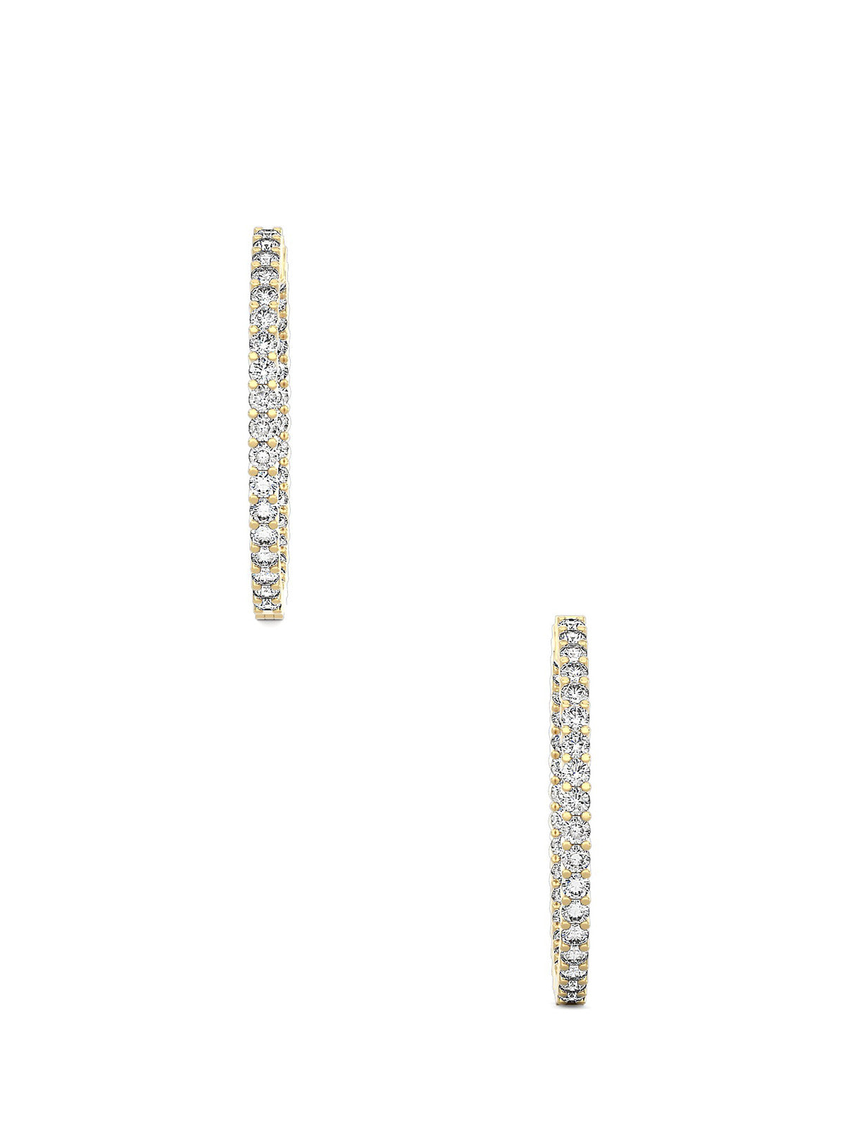 Classic Diamond Double Side Hoops