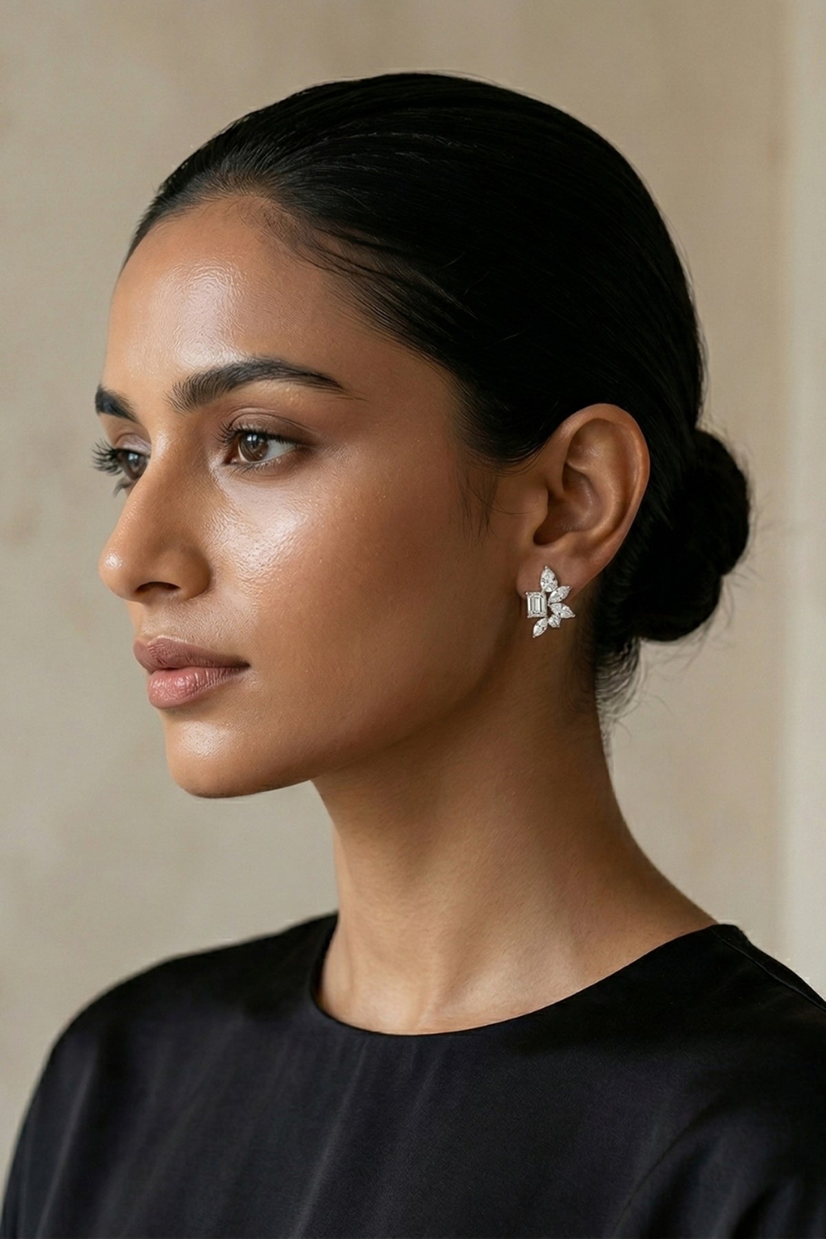 Elegant Cluster Stud Earrings