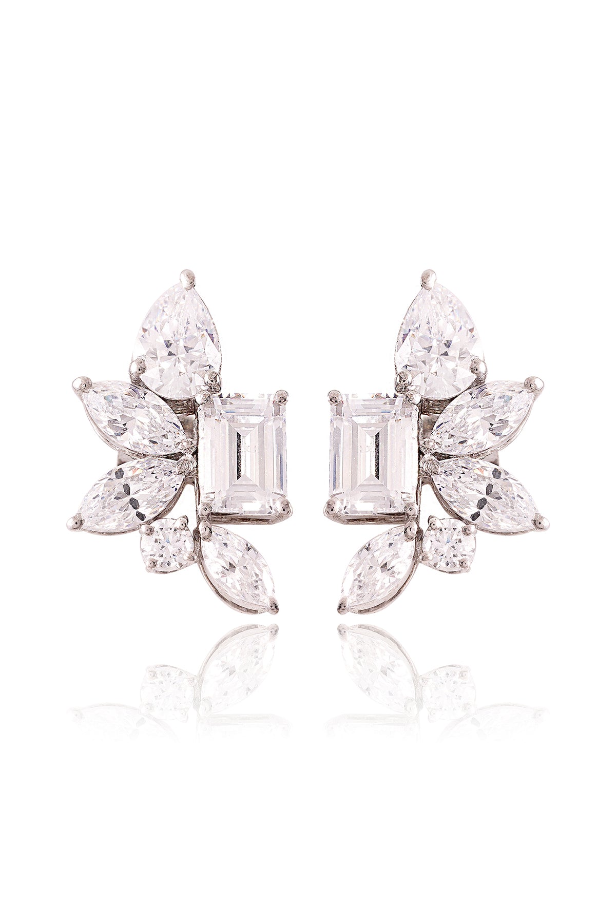Elegant Cluster Stud Earrings