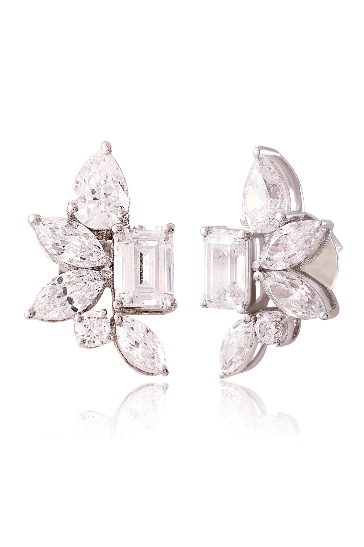 Elegant Cluster Stud Earrings