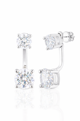 Round Detachable Solitaire Stud Earrings
