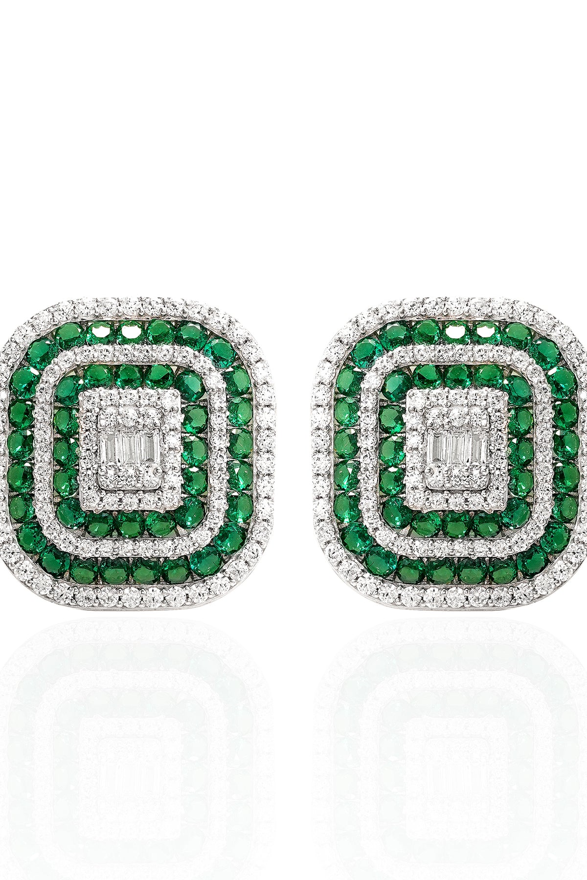 Classic Halo Stone Stud Earrings