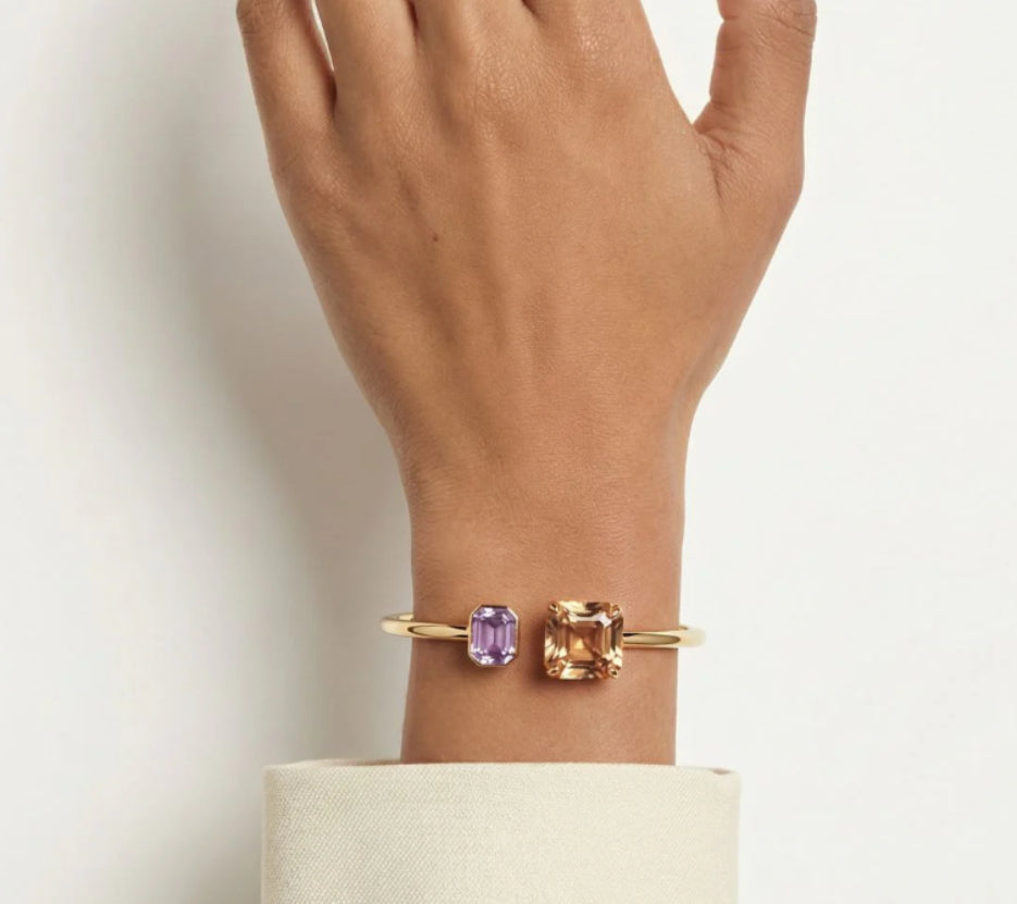 Mrunal Thakur in Celestial Dual Cuff Bracelet