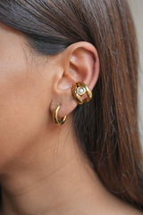Orb Clasp Cuff Earrings