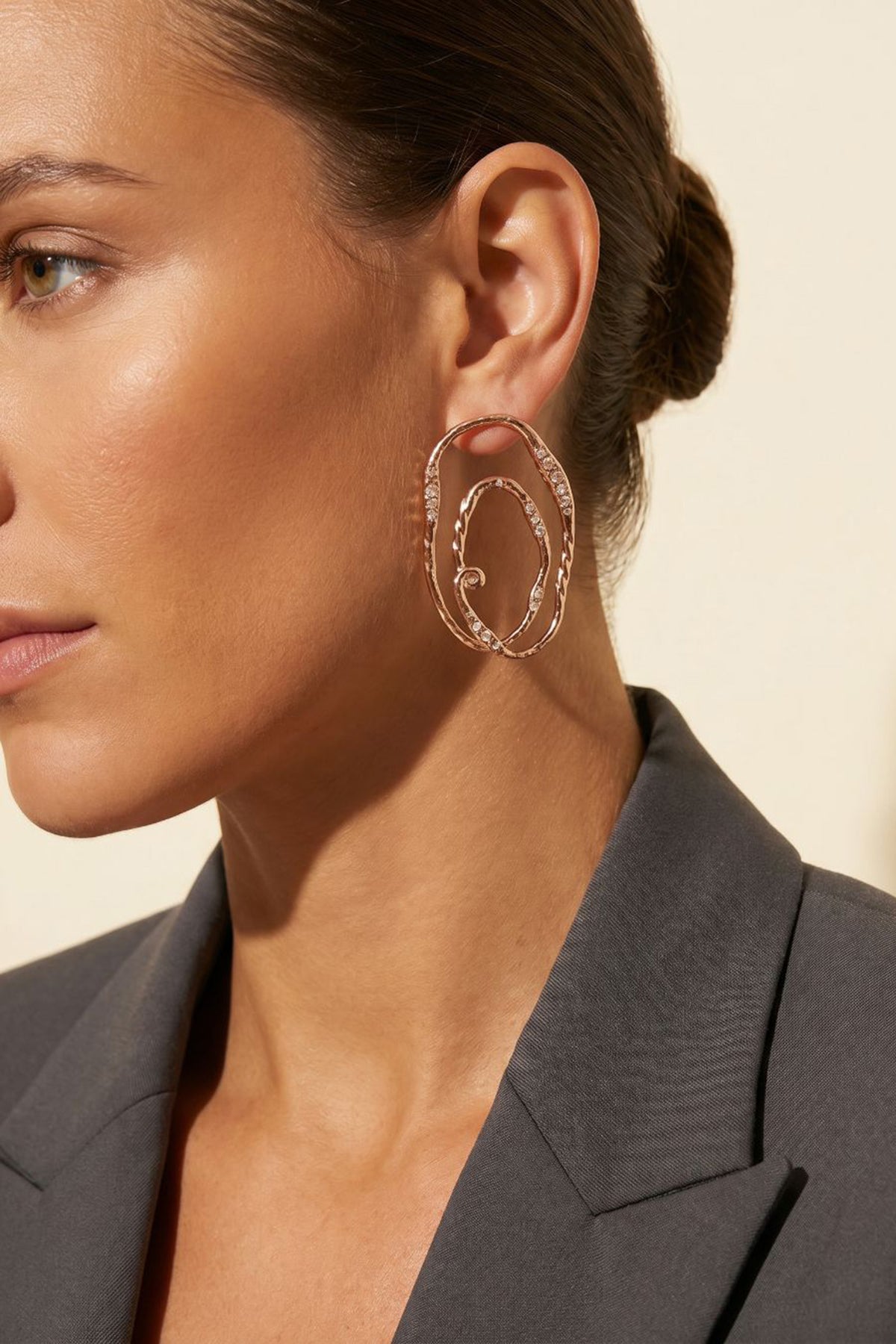 Isola Gold Crystal Statement Earrings