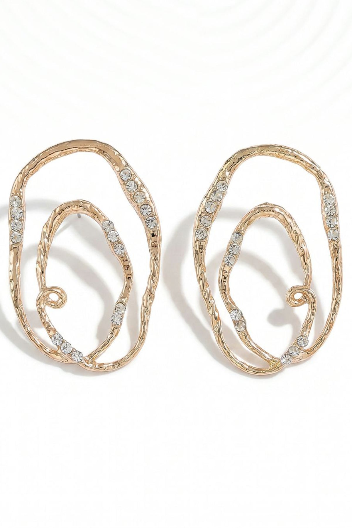 Isola Gold Crystal Statement Earrings