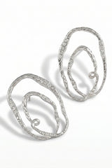Isola Silver Crystal Statement Earrings