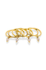 Multi-Stone Drop Crystal Ring