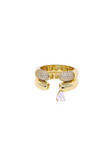 Modern Golden Twin Band Ring