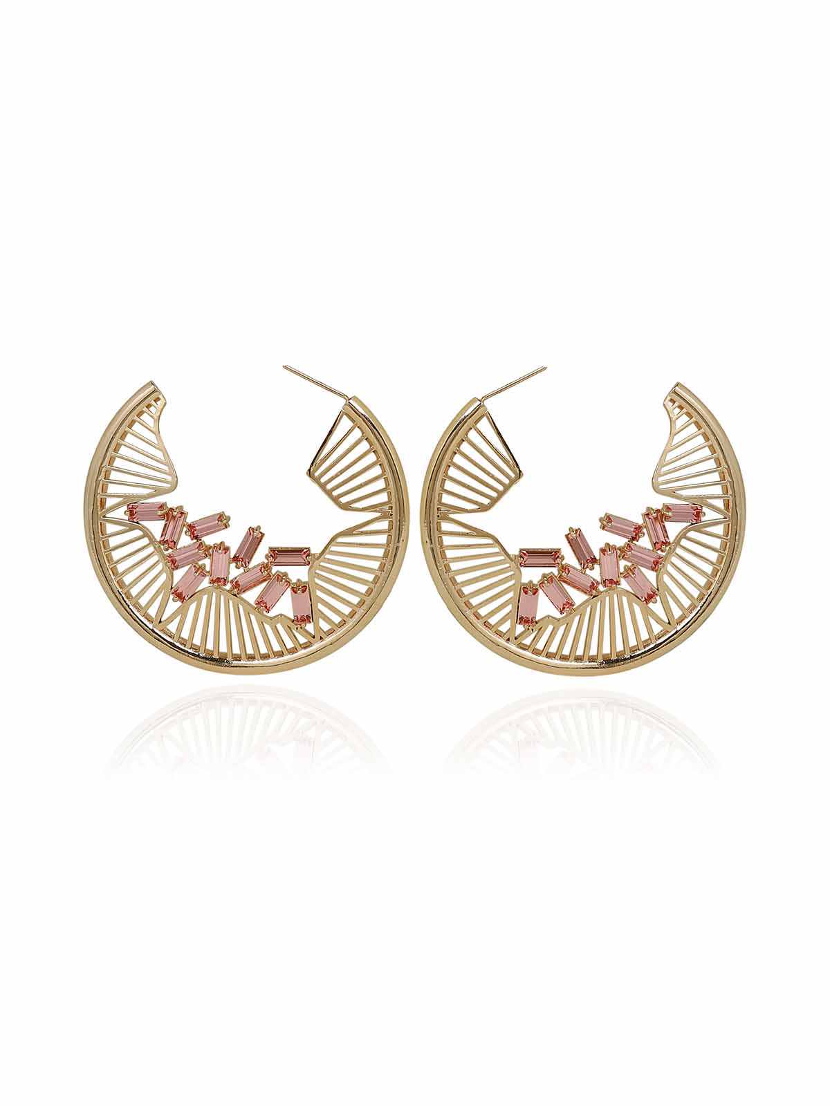 Falling Crystal Hoops