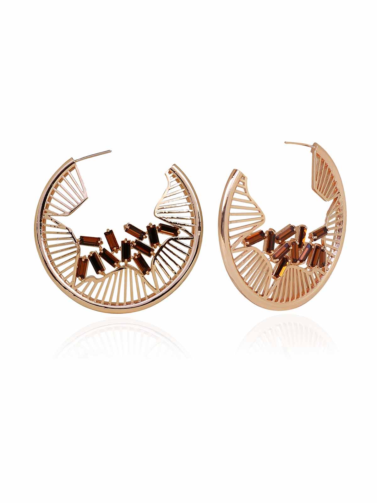 Falling Crystal Hoops