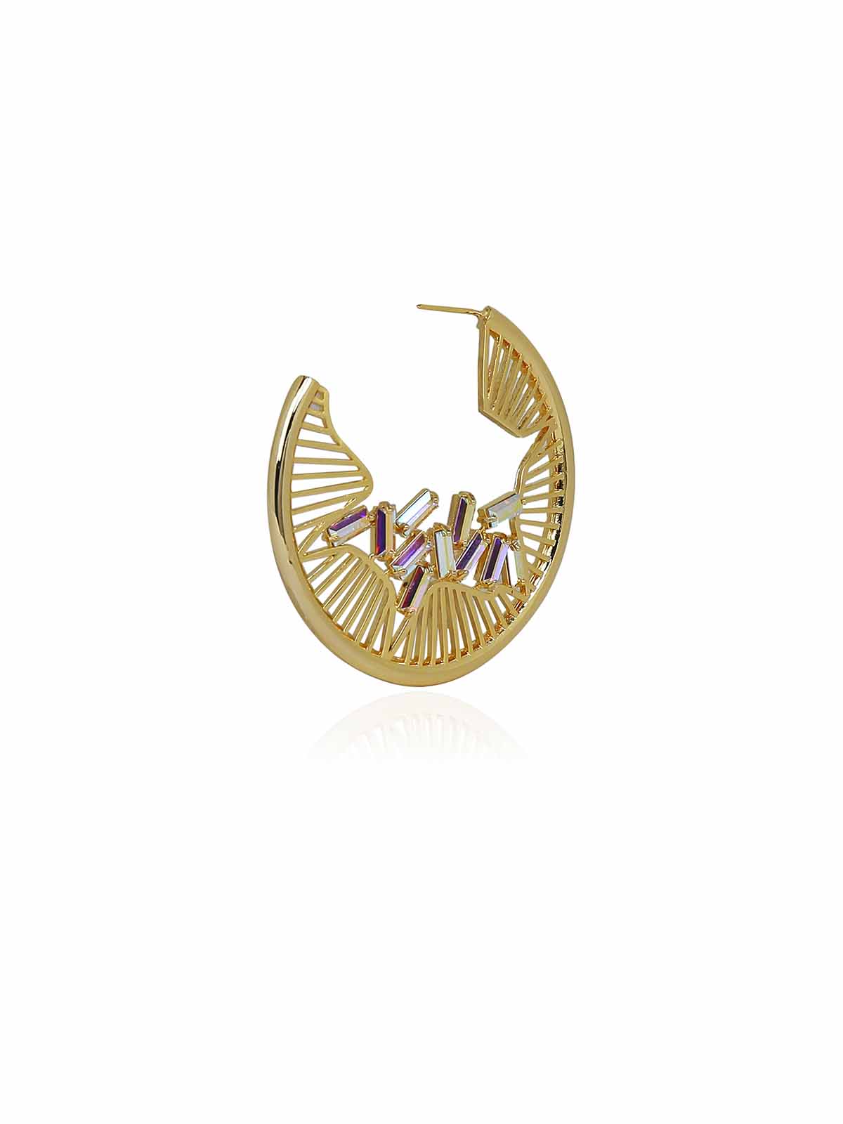 Falling Crystal Hoops