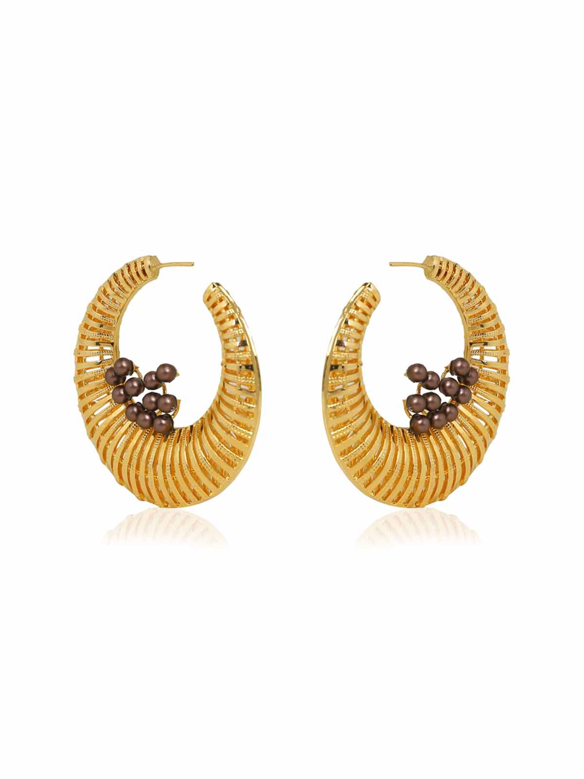 Crystal & Woven Statement Hoops