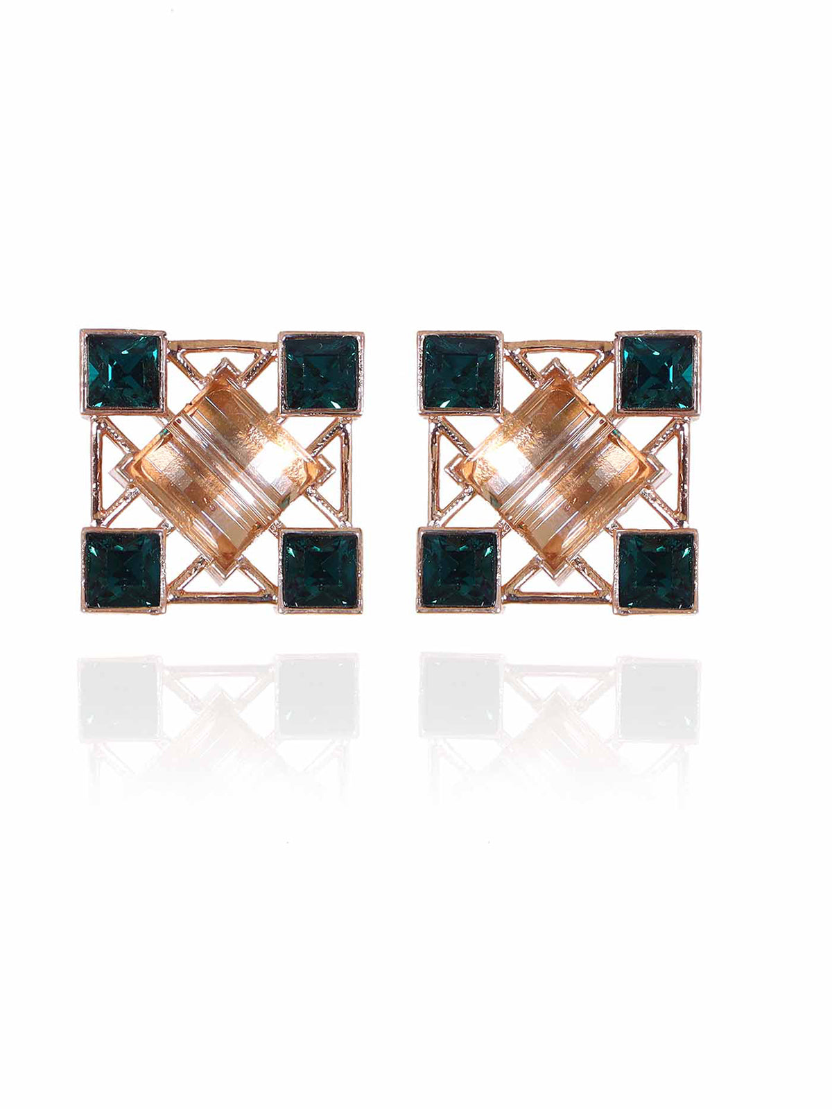 Square Crystal Studs