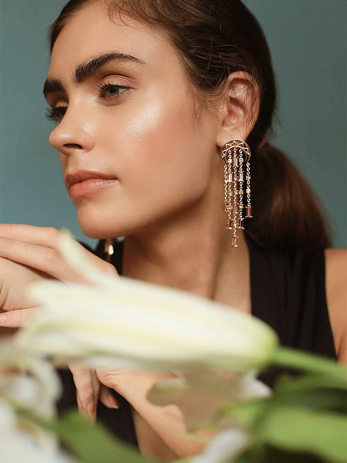 Moon Crystal Earrings