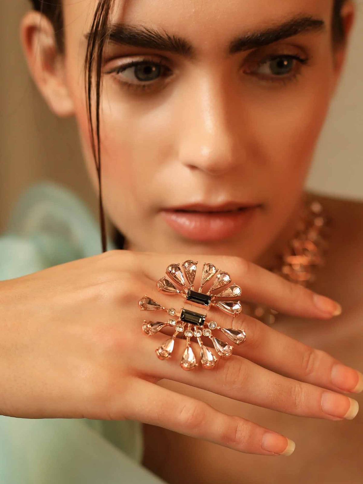 Crystal Splash Ring