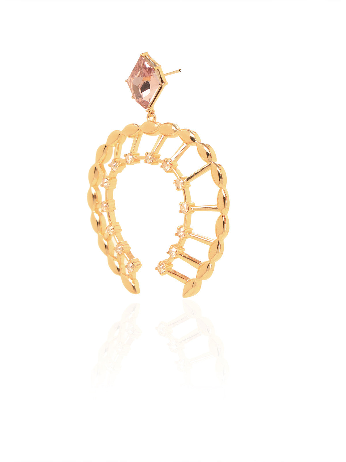 Horse Shoe Crystal Earrings