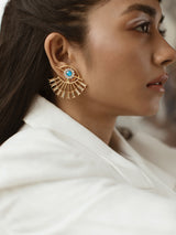 Open Eye Crystal Studs