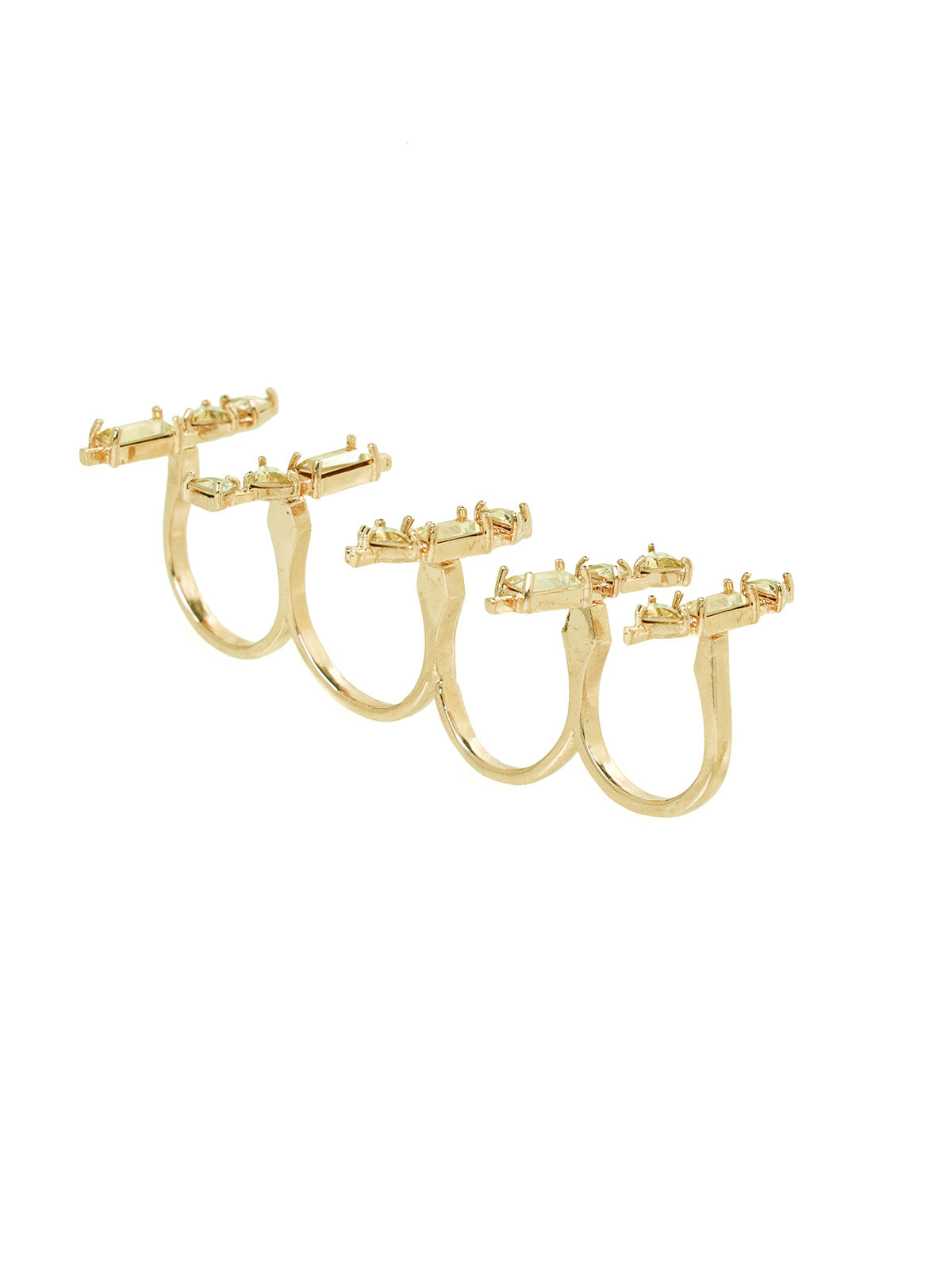 Alaya F in Multi Finger Crystal Ring