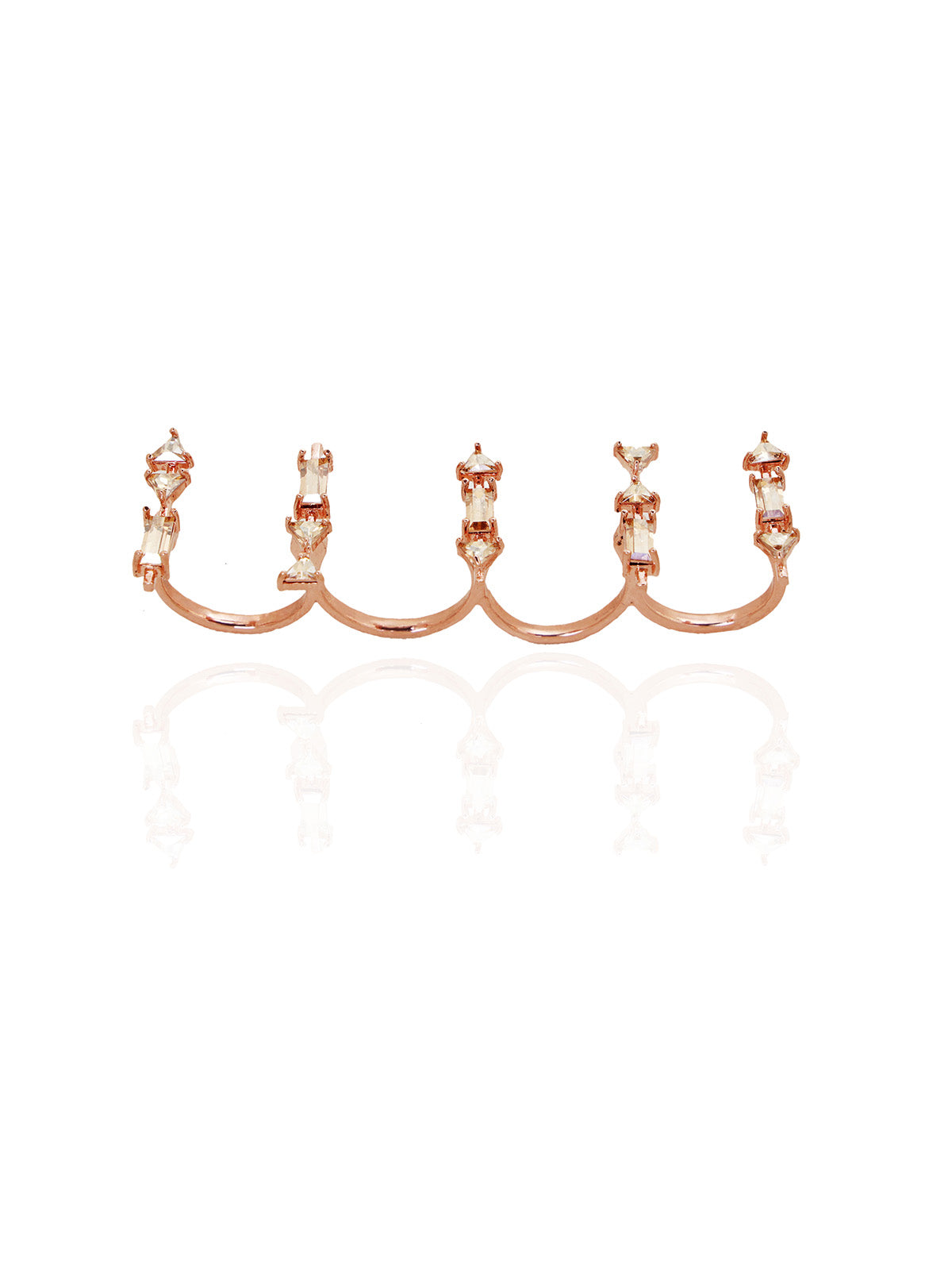 Alaya F in Multi Finger Crystal Ring