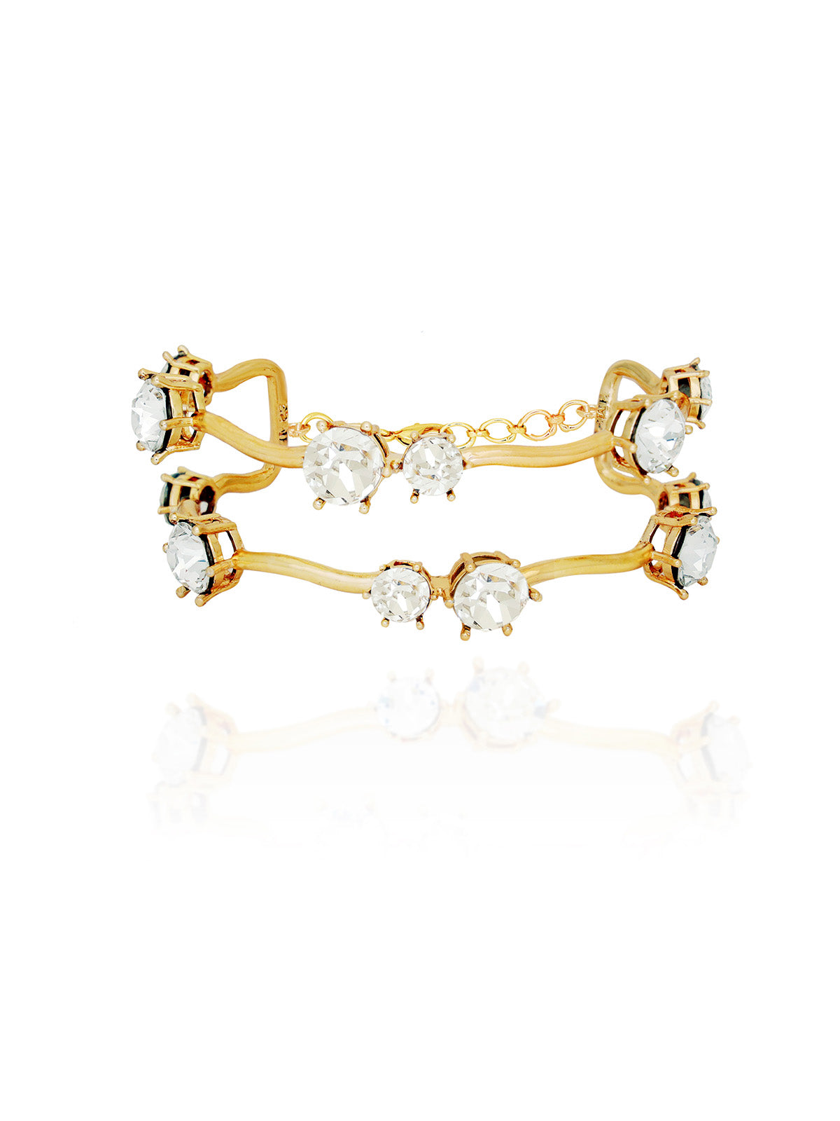 Crystal Studded Twig Bracelet
