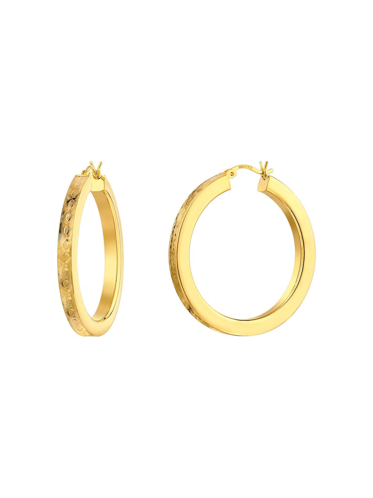 Mirage Textured Large Hoop Earrings