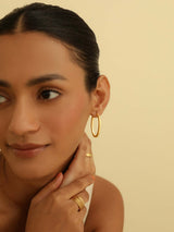 Timeless Oval Large Hoop Earrings