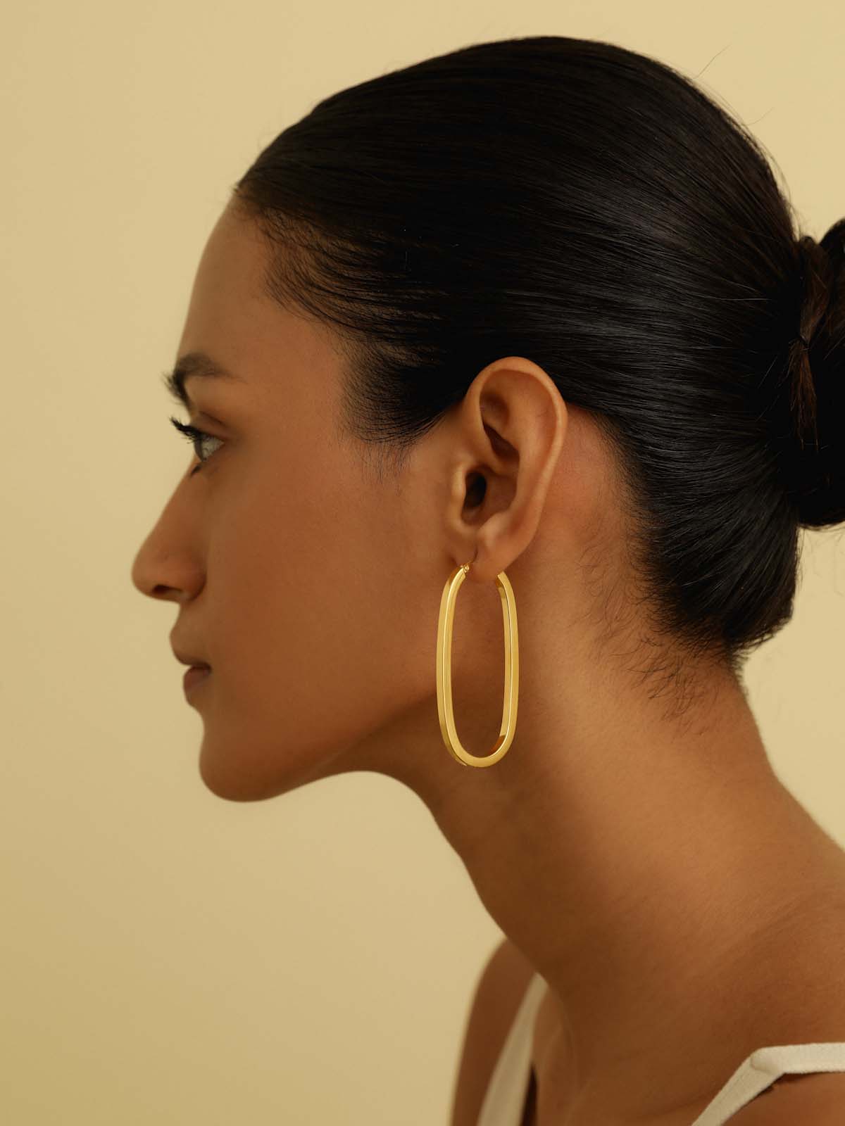 Geometric U Statement Hoop Earrings