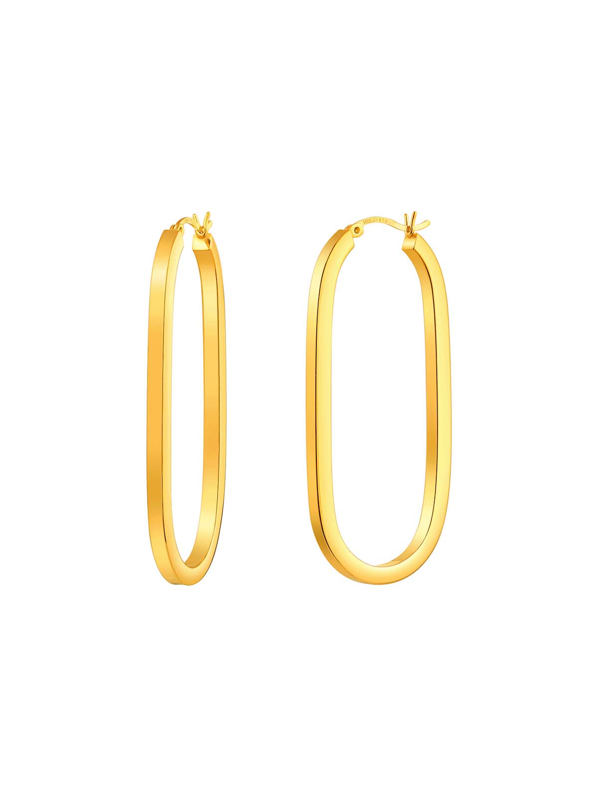 Geometric U Statement Hoop Earrings